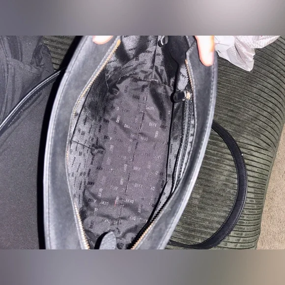 DKNY Black Monogram Tote - Picture 4 of 10